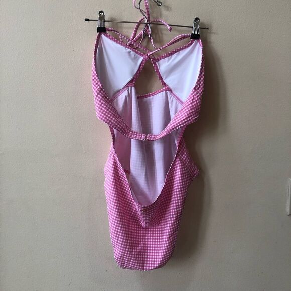 Victoria’s Secret Gingham Strappy Cutout One-Piece Swimsuit - Picture 4 of 6